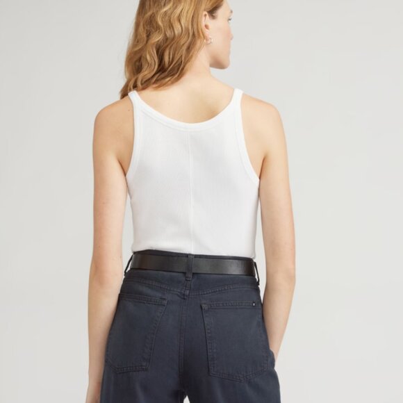 Everlane The Supima® Micro-Rib Cropped Tank, small - Picture 3 of 7